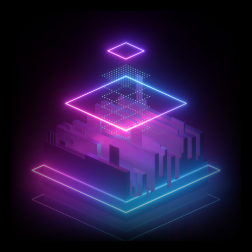 Neon Glowing Technology Graphic 1