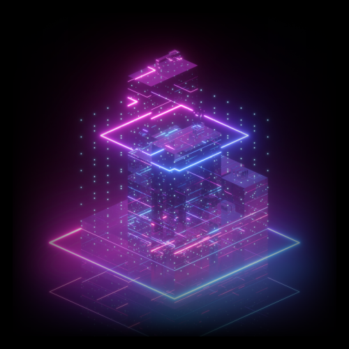 Neon Glowing Technology Graphic 2